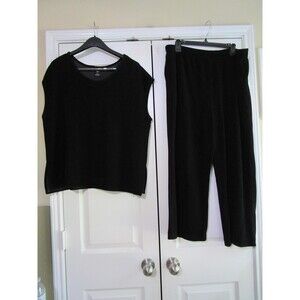 Connies Moon Light Pants Set Womens 2XL Sleeveless Top Elastic Waist Lounge USA